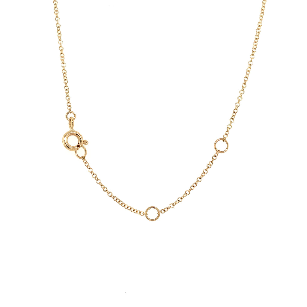 Roman+Jules Oval Shape Ruby and Diamond Circle Necklace set in 14K Yellow Gold - Image 9 of 9