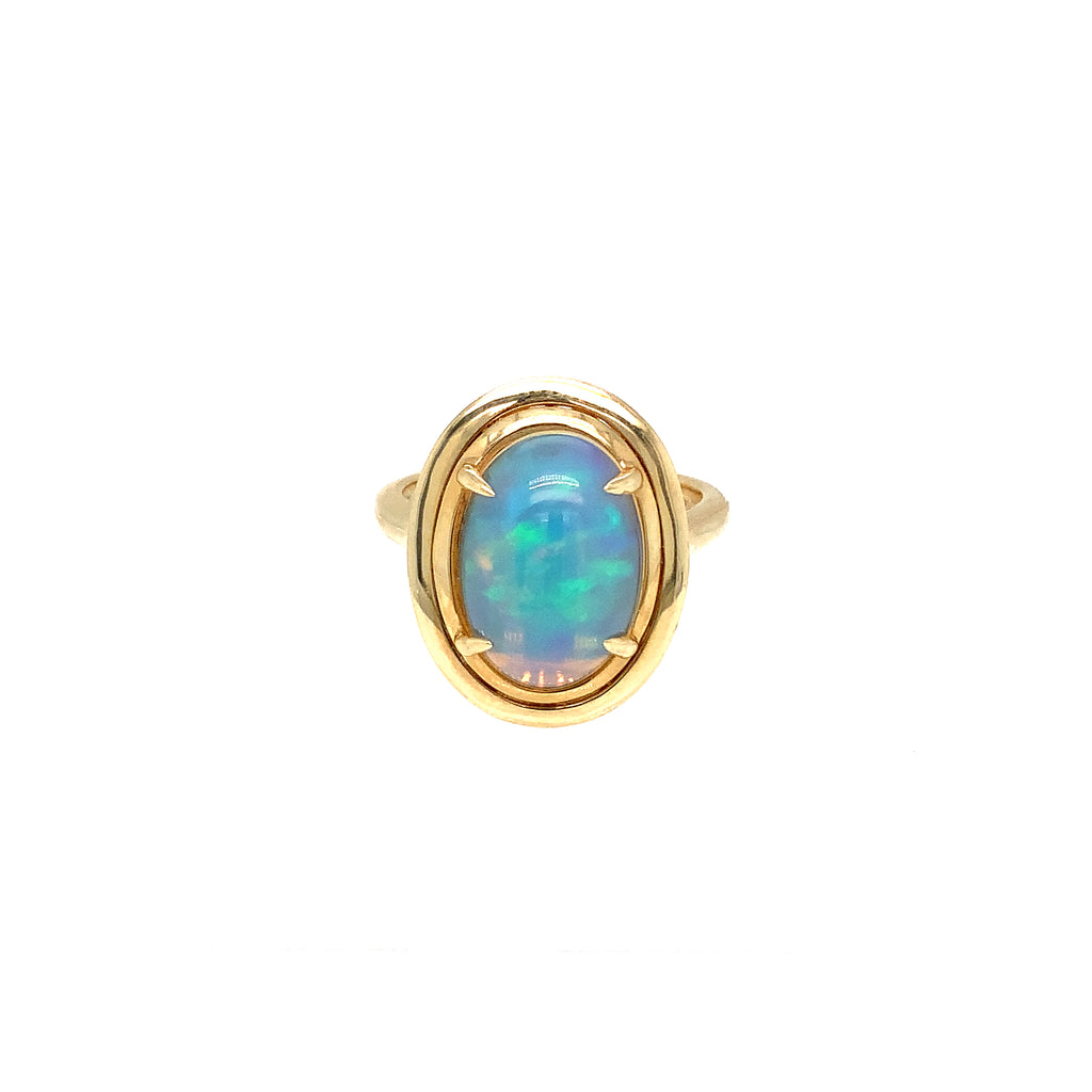 David Kord Natural Ethiopian Opal Ring set in 14K Yellow Gold - Image 2 of 7