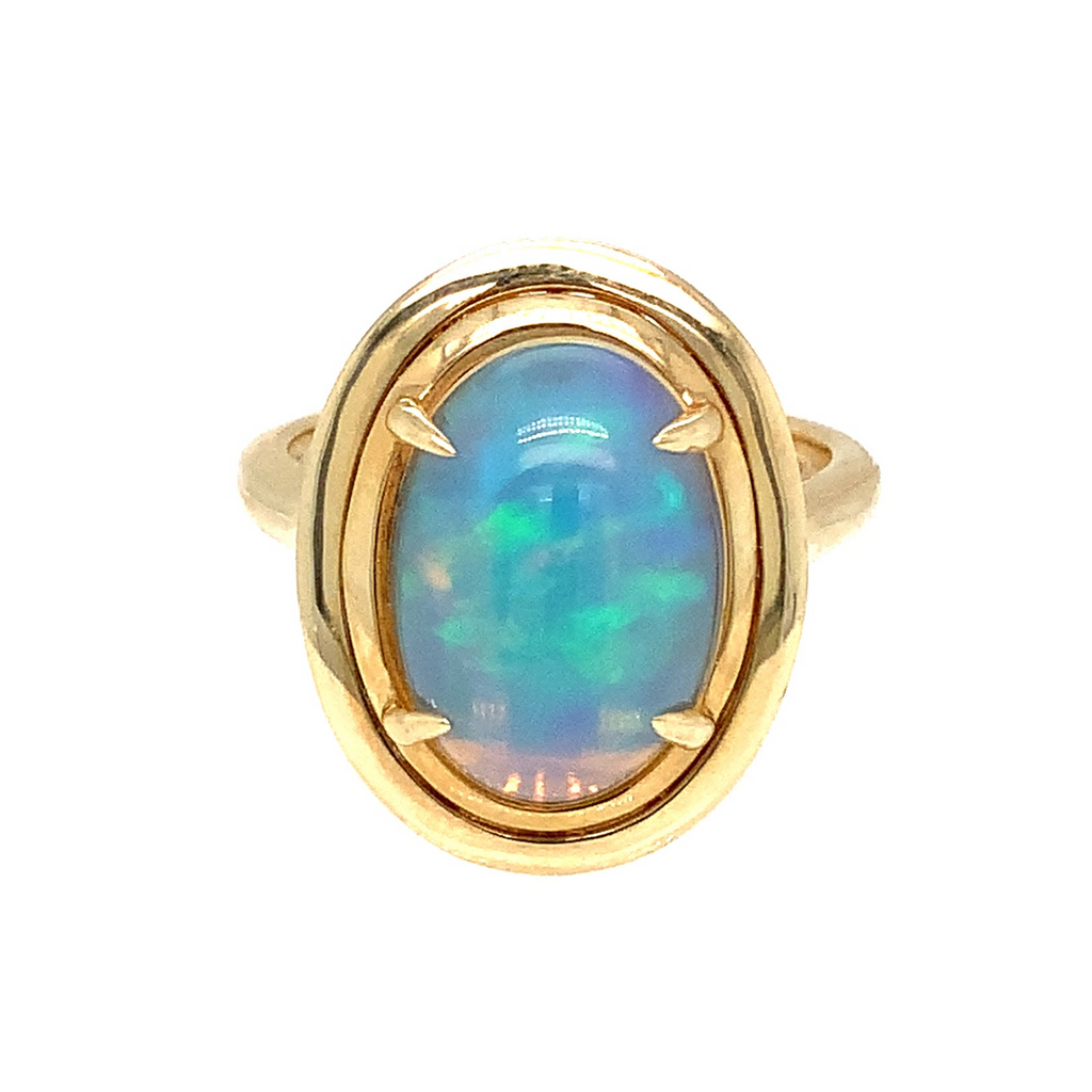 David Kord Natural Ethiopian Opal Ring set in 14K Yellow Gold - Image 1 of 7
