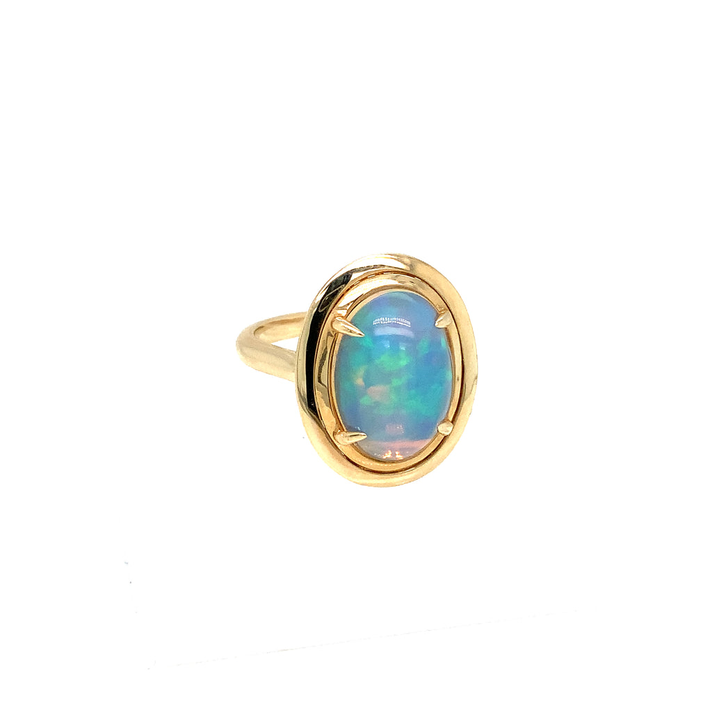 David Kord Natural Ethiopian Opal Ring set in 14K Yellow Gold - Image 3 of 7