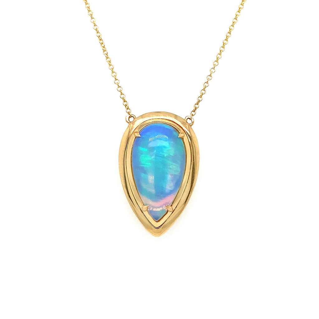David Kord Collection Natural Ethiopian Opal Necklace set in 18K Yellow Gold - Image 2 of 8
