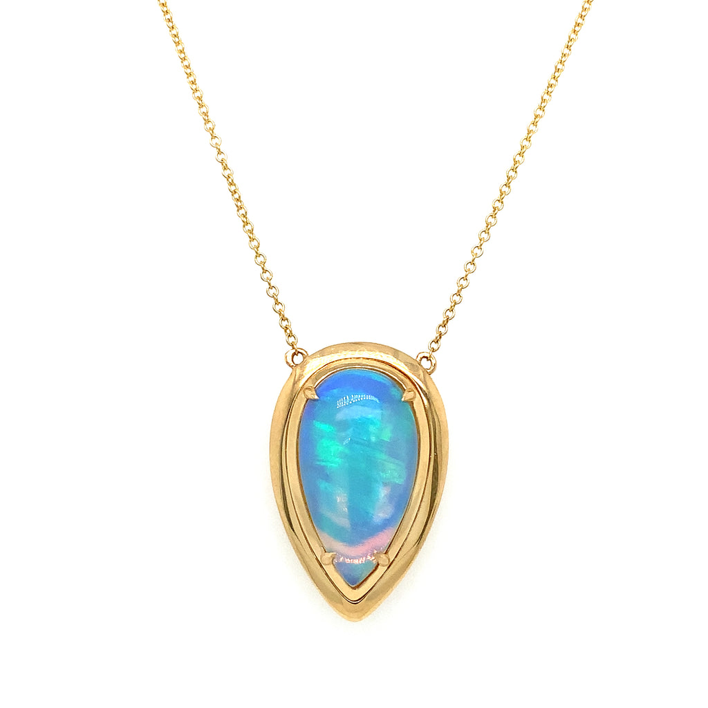 David Kord Collection Natural Ethiopian Opal Necklace set in 18K Yellow Gold - Image 8 of 8