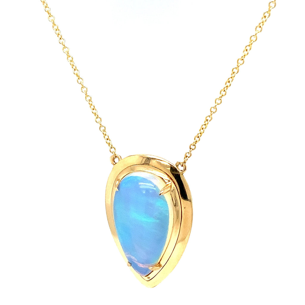 David Kord Collection Natural Ethiopian Opal Necklace set in 18K Yellow Gold - Image 6 of 8