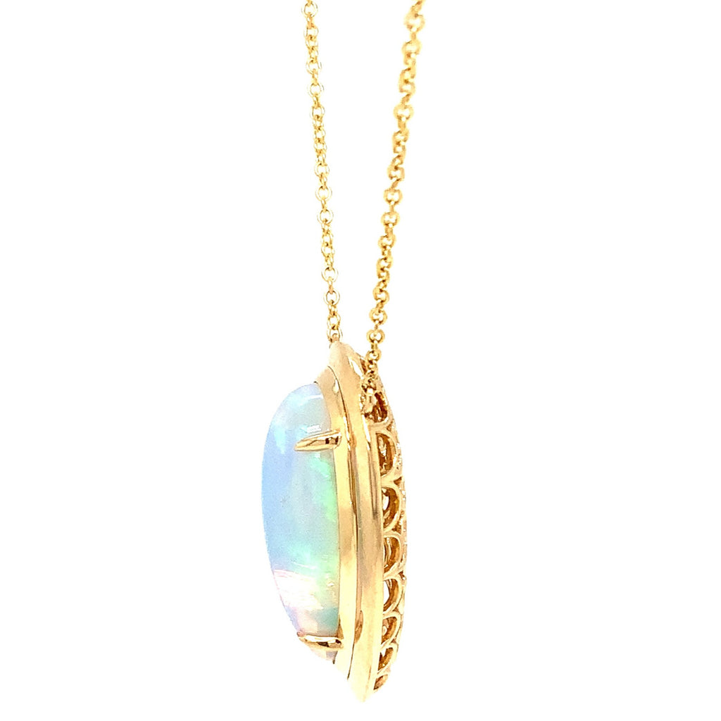 David Kord Collection Natural Ethiopian Opal Necklace set in 18K Yellow Gold - Image 5 of 8