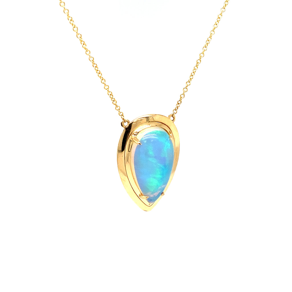 David Kord Collection Natural Ethiopian Opal Necklace set in 18K Yellow Gold - Image 4 of 8