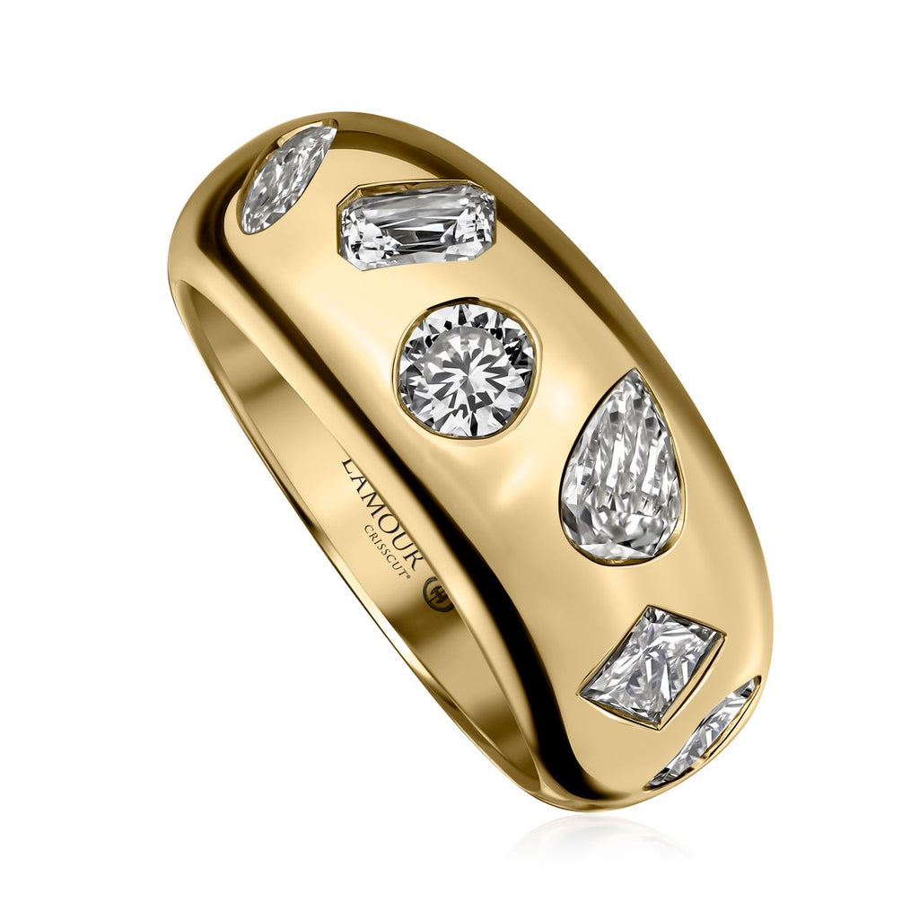 Christopher Designs L'Amour Crisscut® Diamond Ring set in 18K Yellow Gold. - Image 8 of 8