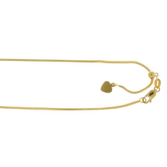 Royal Chain 14K Yellow Gold 1mm Adjustable Franco Chain