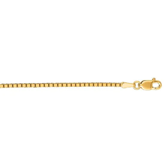 Classic Box Chain in 14K Yellow Gold 18" Long