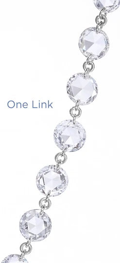 Rose Cut Diamond Bracelet in 18 kt white gold.