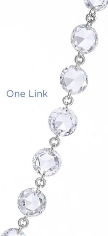 Rose Cut Diamond Bracelet in 18 kt white gold.