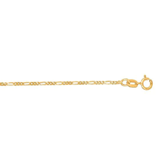 Figaro 1.3mm Chain in 14K Yellow Gold - Image 1 of 3