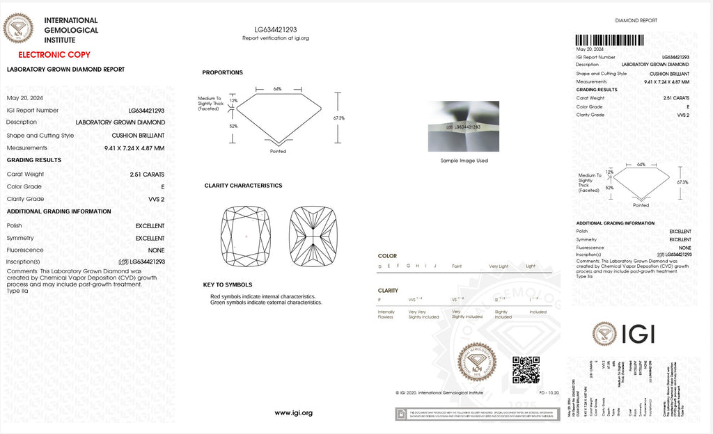 Lab Grown Taylor Swift inspired 2.51 Carat Cushion Cut Solitaire Diamond Engagement Ring set  in 14 kt Yellow - Image 2 of 6