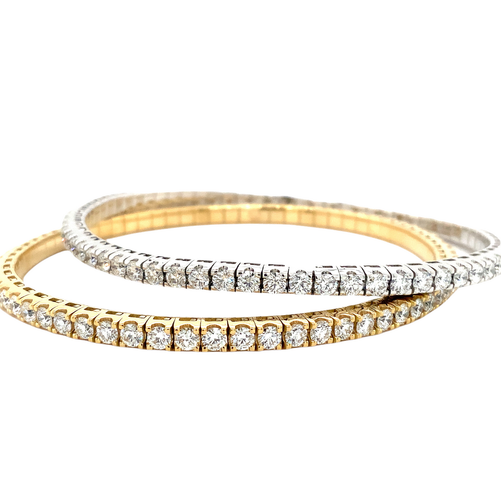 A Link Collection Classic Stretchy Diamond Bracelet 3.44ct Set in 18K Yellow Gold - Image 7 of 7