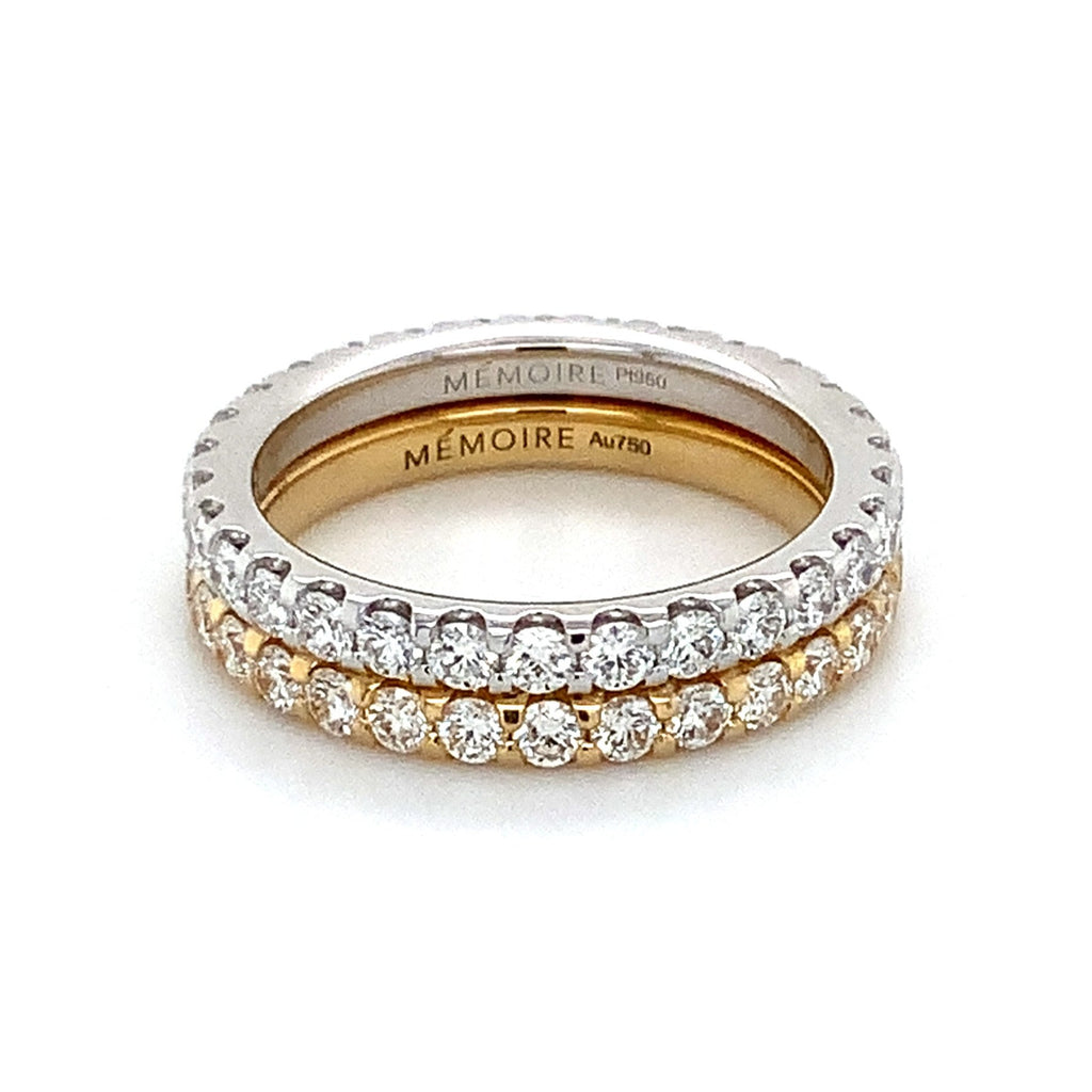 Memoire Odessa Collection 1.03ct. Diamond Eternity Band Set in Platinum - Image 4 of 4