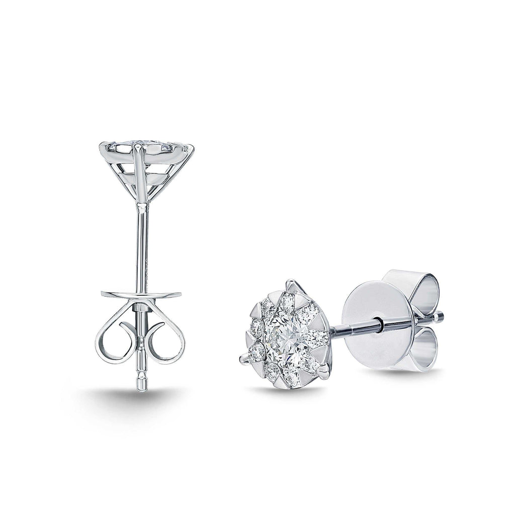 Memoire Bouquet Diamond Collection Earrings 0.50 ctw these have a 1.00 cts total weight "Look" - Image 3 of 4