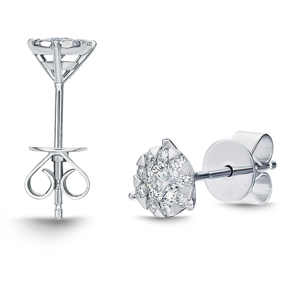Memoire Bouquet  Collection Diamond Stud Earrings 1.33 ctw with 6 carat TW. "Look" - Image 5 of 5