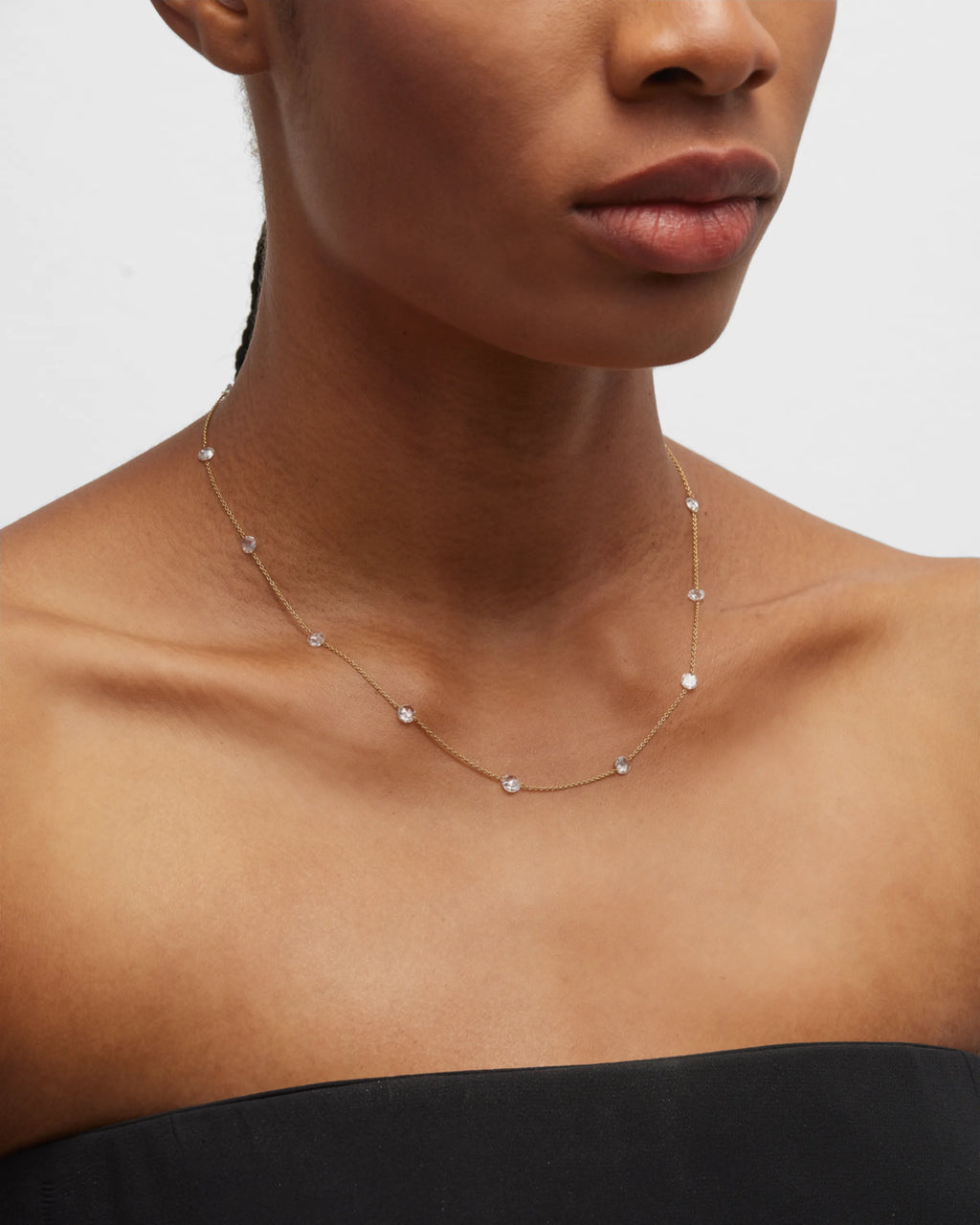 Rose Cut Diamond Neck Chain in 18 kt Yellow Gold. - Image 6 of 6