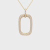 Afarin Pave Cushion Shaped Diamond Pendant in 18K Yellow Gold 1.67 cts t.w.