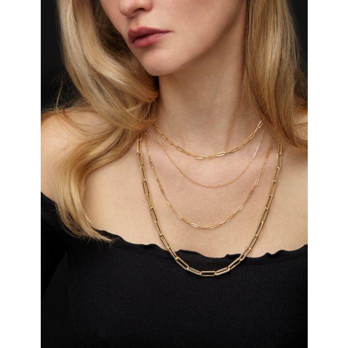 Paper Clip Neck Chain in 14 kt Yellow Gold by Royal Chain Necklace is 20 " Long 14 mm x 4.2 mm - Image 4 of 4