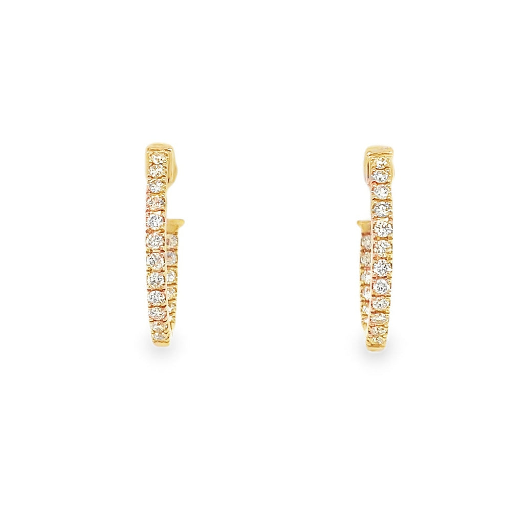 Small Diamond Hoop Earring Set in 14K Yellow Gold - Image 1 of 7
