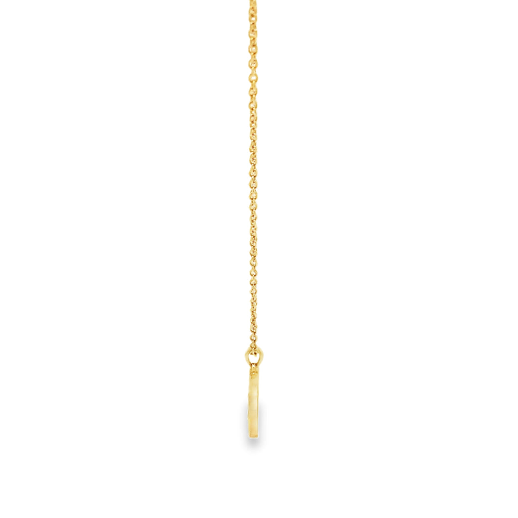 Memoire Diamond Luna Crescent Medallion Necklace in 18Kt Yellow Gold - Image 7 of 11