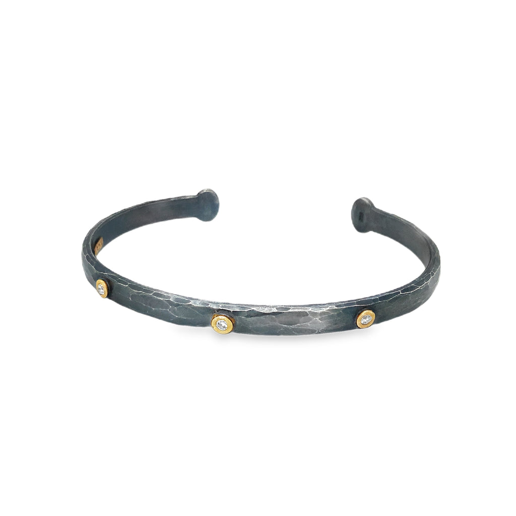 Lika Behar Collection "STOCKHOLM" Open Cuff Bracelet Diamond 0.11 - Image 6 of 6