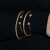 open wire cuff diamond 0.25 14 karat rose gold