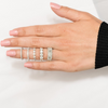 christopher designs crisscut® asscher cut 5 stone halo diamond band 18k white gold 1.62 cts t.w.