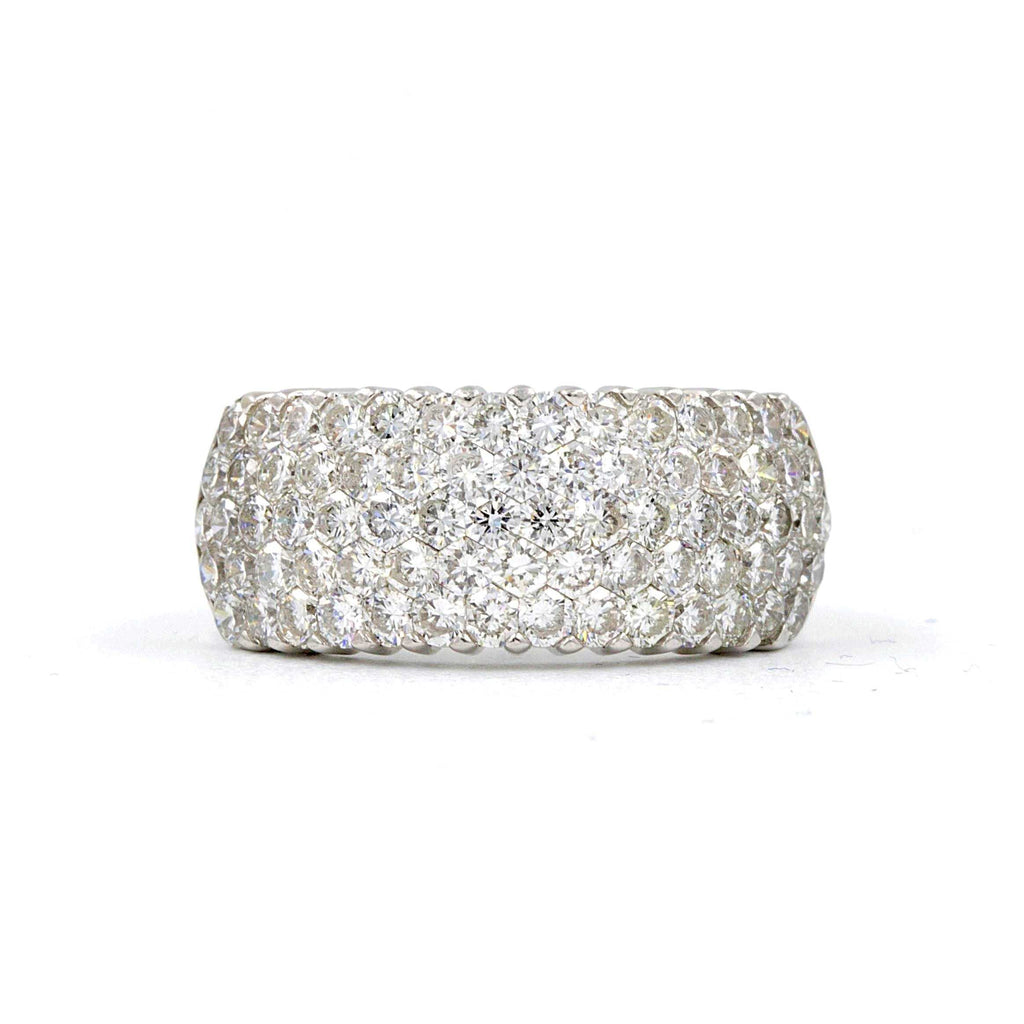 aiolita diamond band invisibly set hexagonal shaped diamonds 2.01 ctw 18k w/g