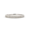 vintage look wedding band round brilliant cut diamonds 14k white gold