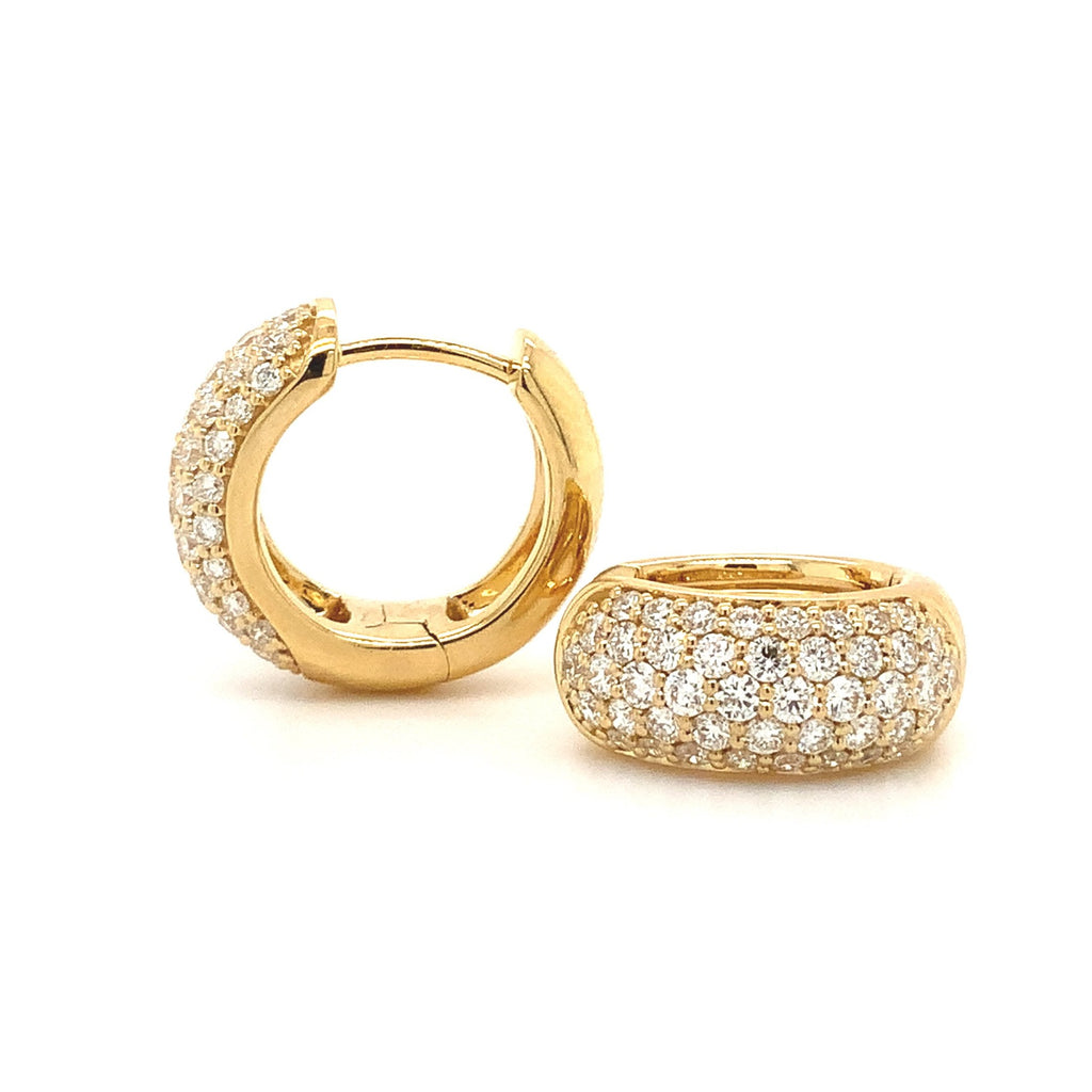 Memoire 5 Row Pavé Heggie Earring Diamond 0.80 18K Yellow Gold - Image 3 of 5