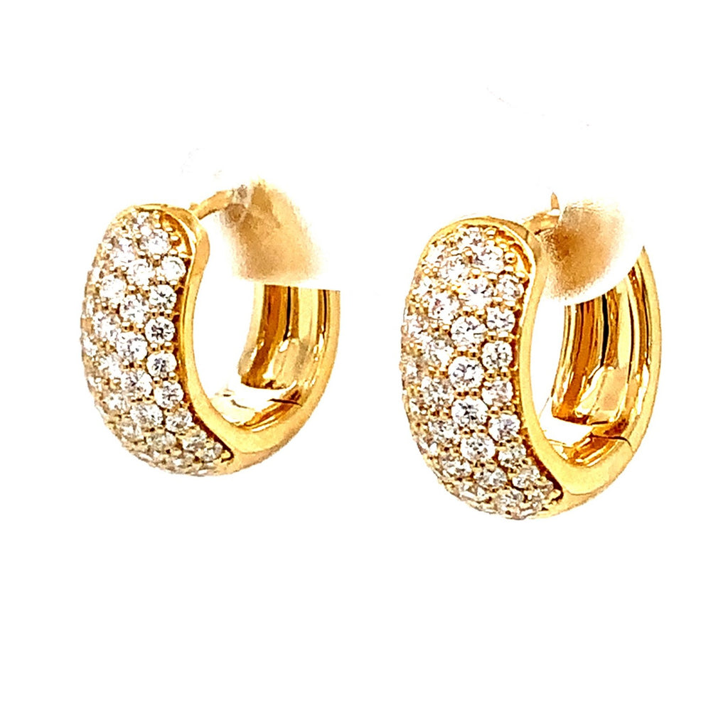 Memoire 5 Row Pavé Heggie Earring Diamond 0.80 18K Yellow Gold - Image 4 of 5