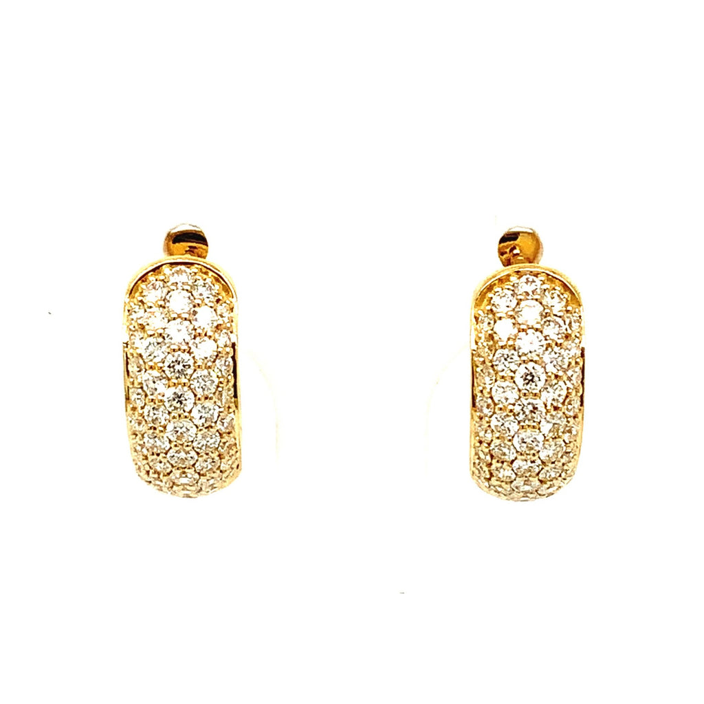 Memoire 5 Row Pavé Heggie Earring Diamond 0.80 18K Yellow Gold - Image 2 of 5
