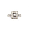 platinum and diamond semi mounting ring diamonds 0.89 ctw