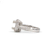 platinum and diamond semi mounting ring diamonds 0.89 ctw