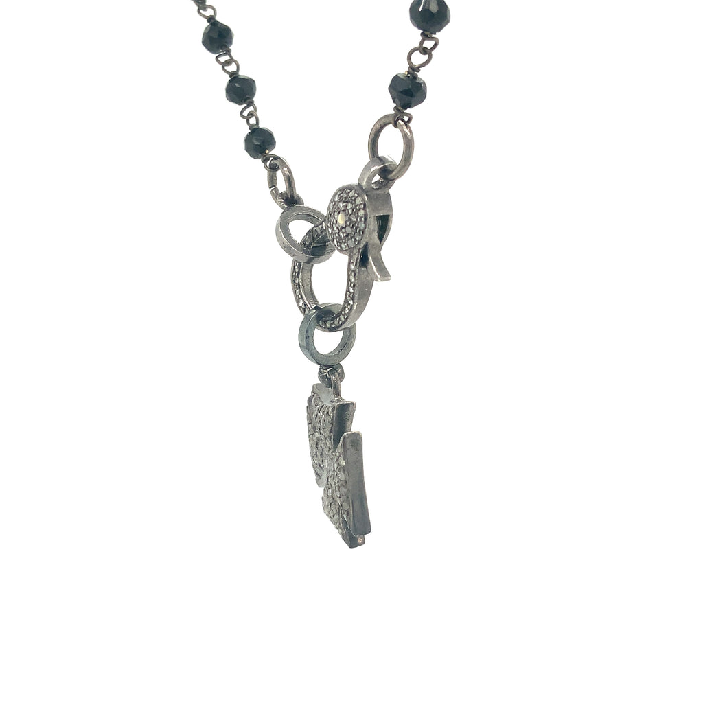 Oxidized Sterling Silver and Diamond Cross - Image 4 of 4