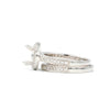 diamond halo semi mounting wedding set with matching band 56 round brilliant diamonds equals .48 ctw 18k white gold