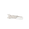 diamond semi mounting 3 row pave shank with 6 larger prong set 18 kt white gold