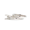 channel set diamond wedding set semi mounting 14k white gold