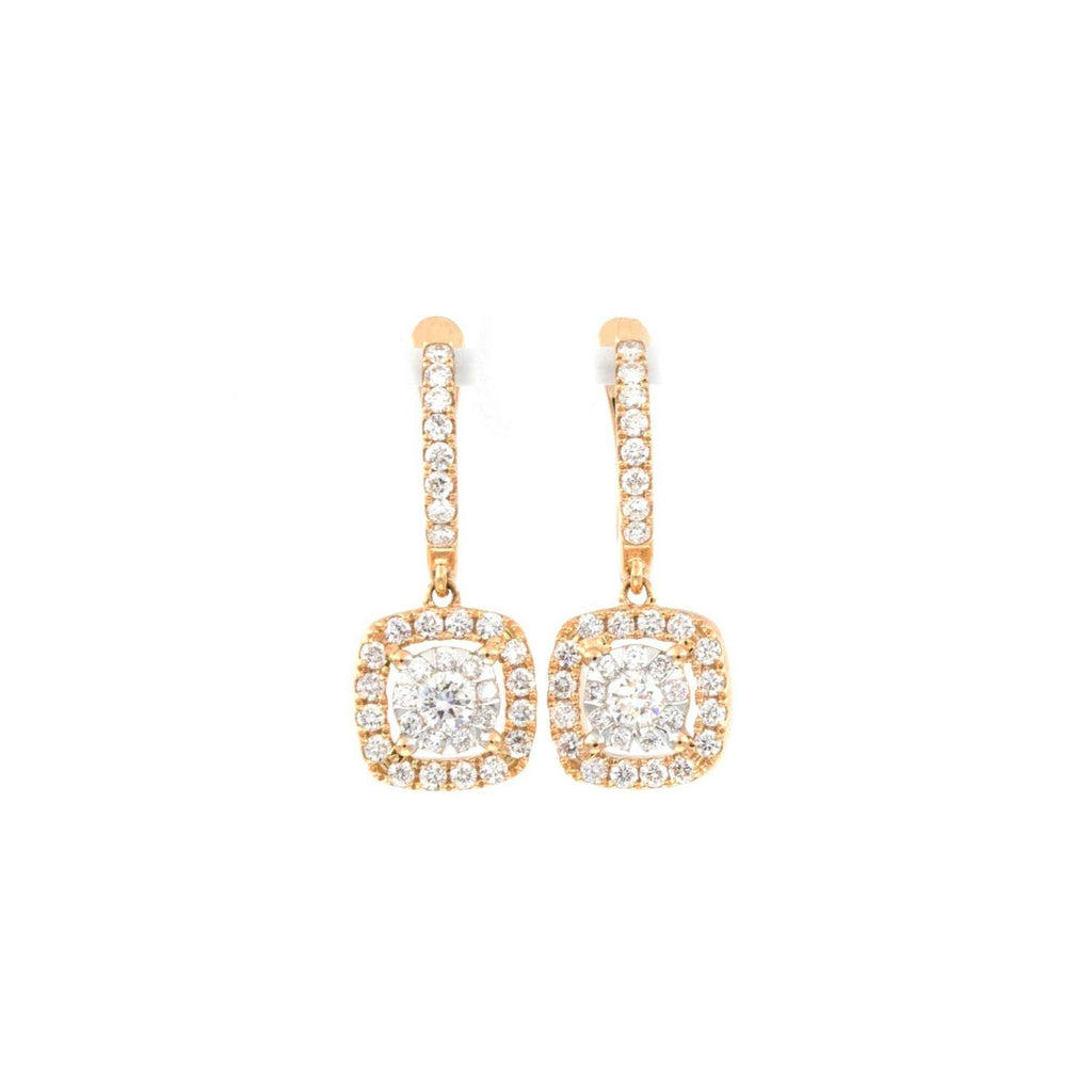 Memoire Diamond Bouquet Collection Drop Earring 18 Kt Rose Gold - Image 2 of 7