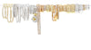 diamond huggie hoop earrings 10 round brilliant diamonds equals 0.50ctw 18k white gold