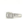 christopher designs crisscut® asscher cut 5 stone halo diamond band 18k white gold 1.62 cts t.w.