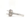 14K White Gold Octagon Halo Semi Mounting .27ctw of Diamonds | Blacy's Fine Jewelers