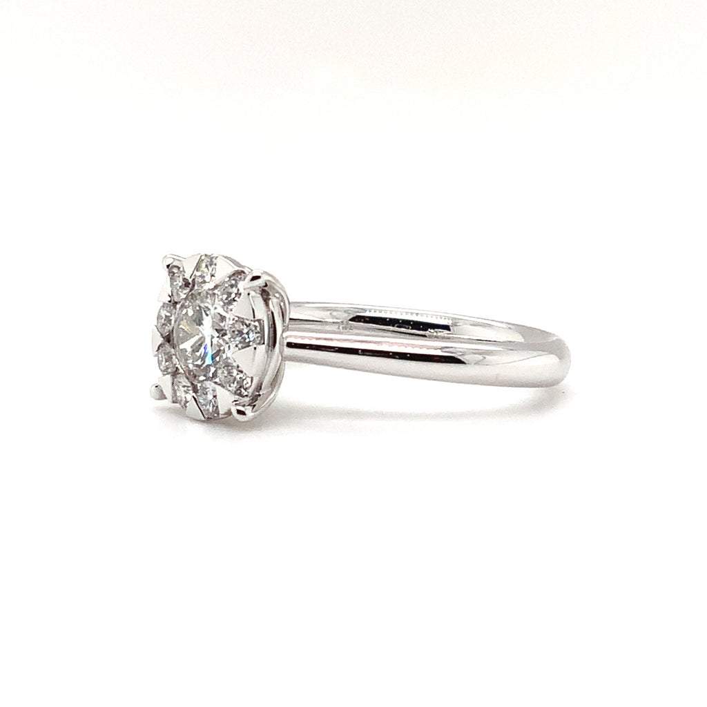 Memoire Bouquets Collection Engagement Diamond Ring 0.87 ctw  Looks Like a 3 Carat - Image 3 of 7
