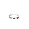 sapphire and diamond anniversary band 14k white gold