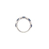 sapphire and diamond anniversary band 14k white gold