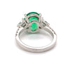 one of a kind natural fine colombian emerald and diamond ring 18k white gold