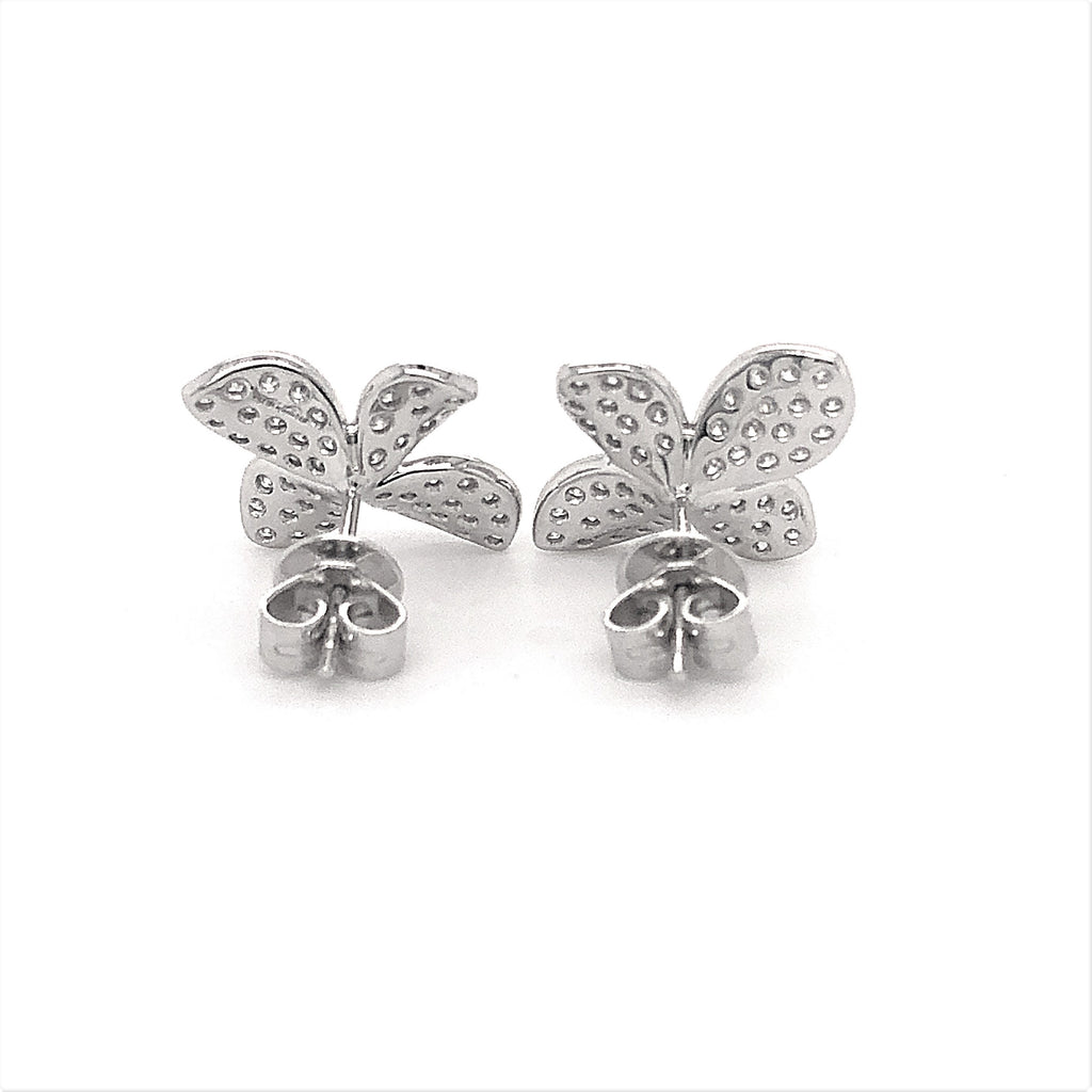 Afarin Collection Pavé Petite Garden Diamond Earrings in 18 kt White Gold - Image 3 of 5