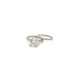 brilliant cut gia certified 4.10 ct diamond g in color si 2 in clarity shared prong wedding set 1.10 ctw platinum 950