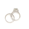 brilliant cut gia certified 4.10 ct diamond g in color si 2 in clarity shared prong wedding set 1.10 ctw platinum 950